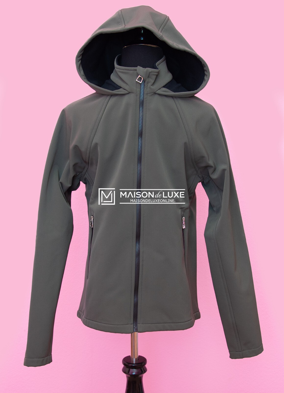 NEW HERMES PLOMB SOFTSHELL DERBY WATERPROOF JACKET M MEDIUM