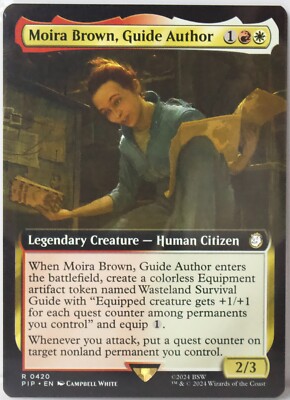 Moira Brown, Guide Author [New, Near Mint] Extended Art {Fallout MTG}