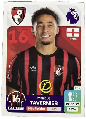 Panini Premier League 2024 - # 36 - MARCUS TAVERNIER - AFC Bournemouth 