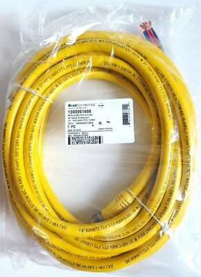 NEW MOLEX WOODHEAD 6P 16/6 MALE STRAIGHT CABLE 20' 1300061688 106002A01F2002