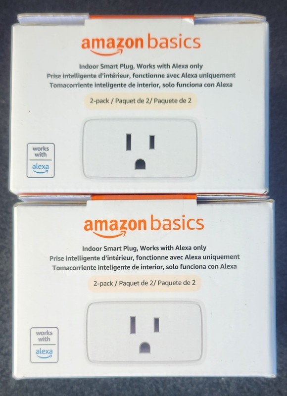 4 Amazon Basics Smart Plugs, Works with Alexa Only, 2.4