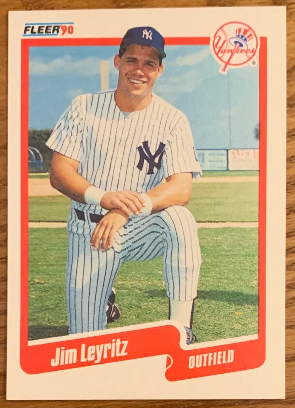 JIM LEYRITZ, 1990 FLEER UPDATE ROOKIE CARD, EXCELLENT CONDITION ! AMAZING !. rookie card picture