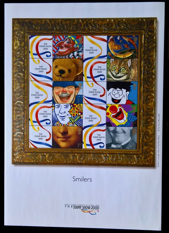 Uk Feuille The Stamp Show 2000 Smilers Ls1