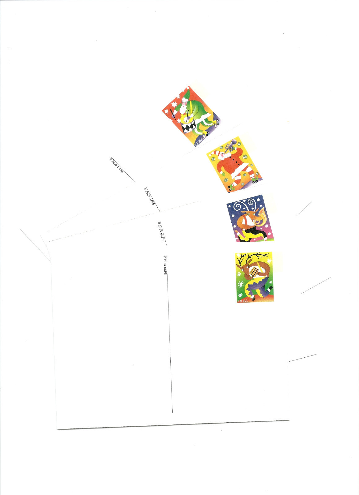 X-Mas Teddy Bears and Snowmen Picture Postal Cards