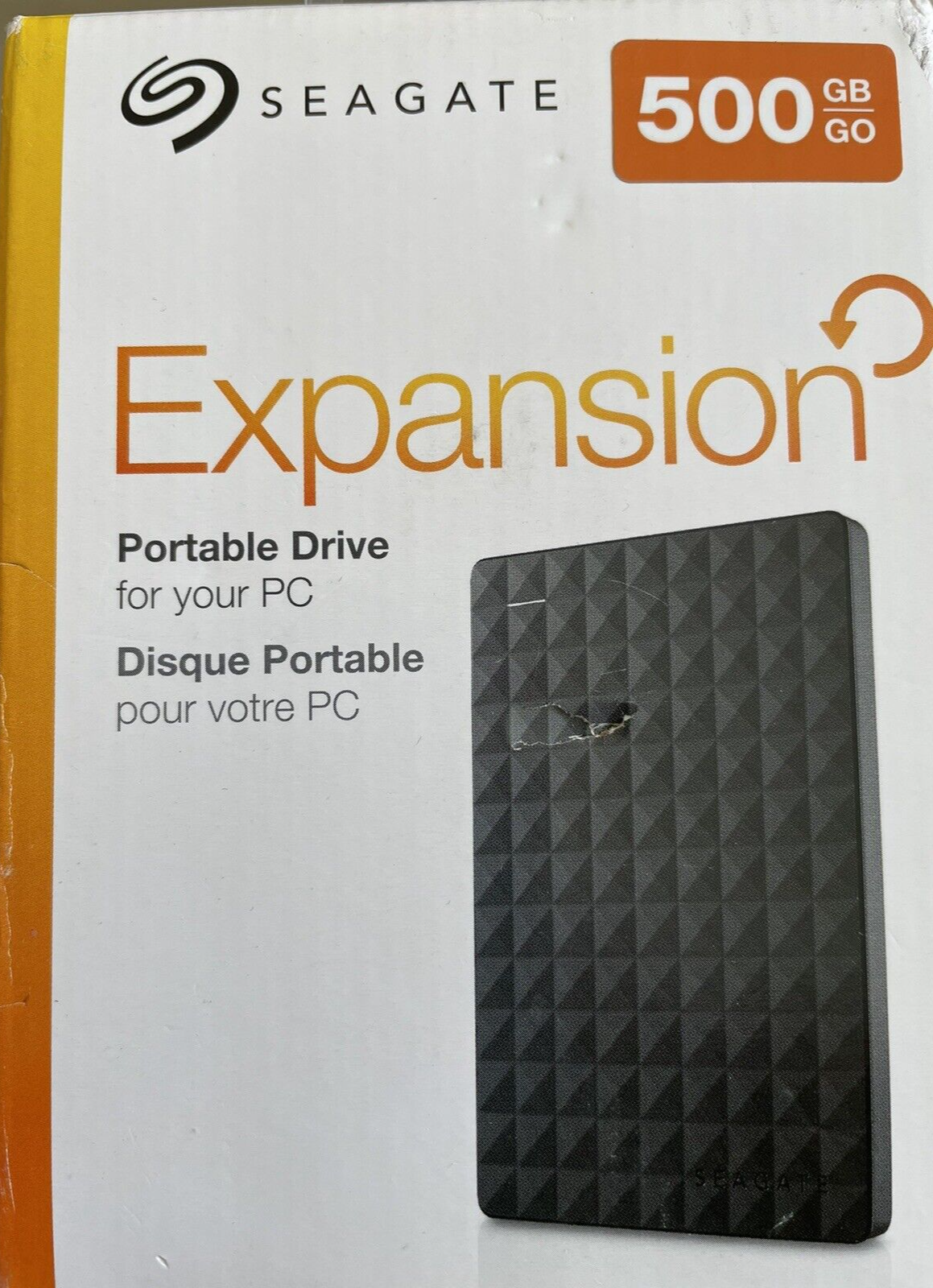 Seagate Expansion Portable External Hard Disk Drive 500GB.  New in Box. Sealed.