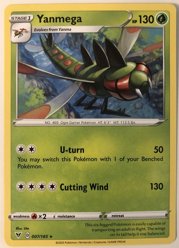 とわ Pokemon Vivid Voltage Yanmega 7/185 NM/M | eBay