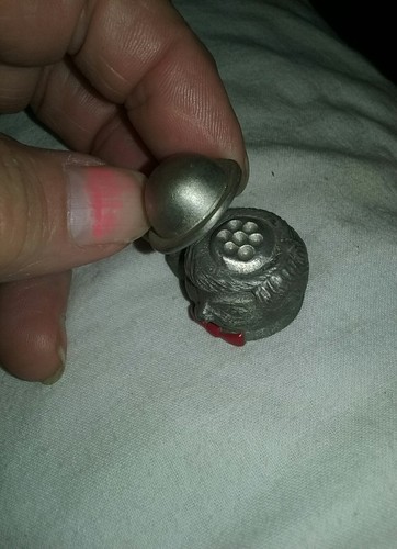 Pewter Thimble English  Man Red Bow-tie Made in England
