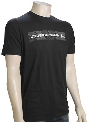 

Футболка Under Armour с камуфляжной полоской на груди — черный/белый — новинка