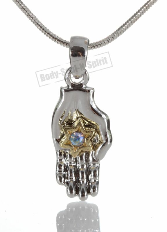 Magen David Necklace Hamsa Evil Eye with Star Pendant Judaica best ornament