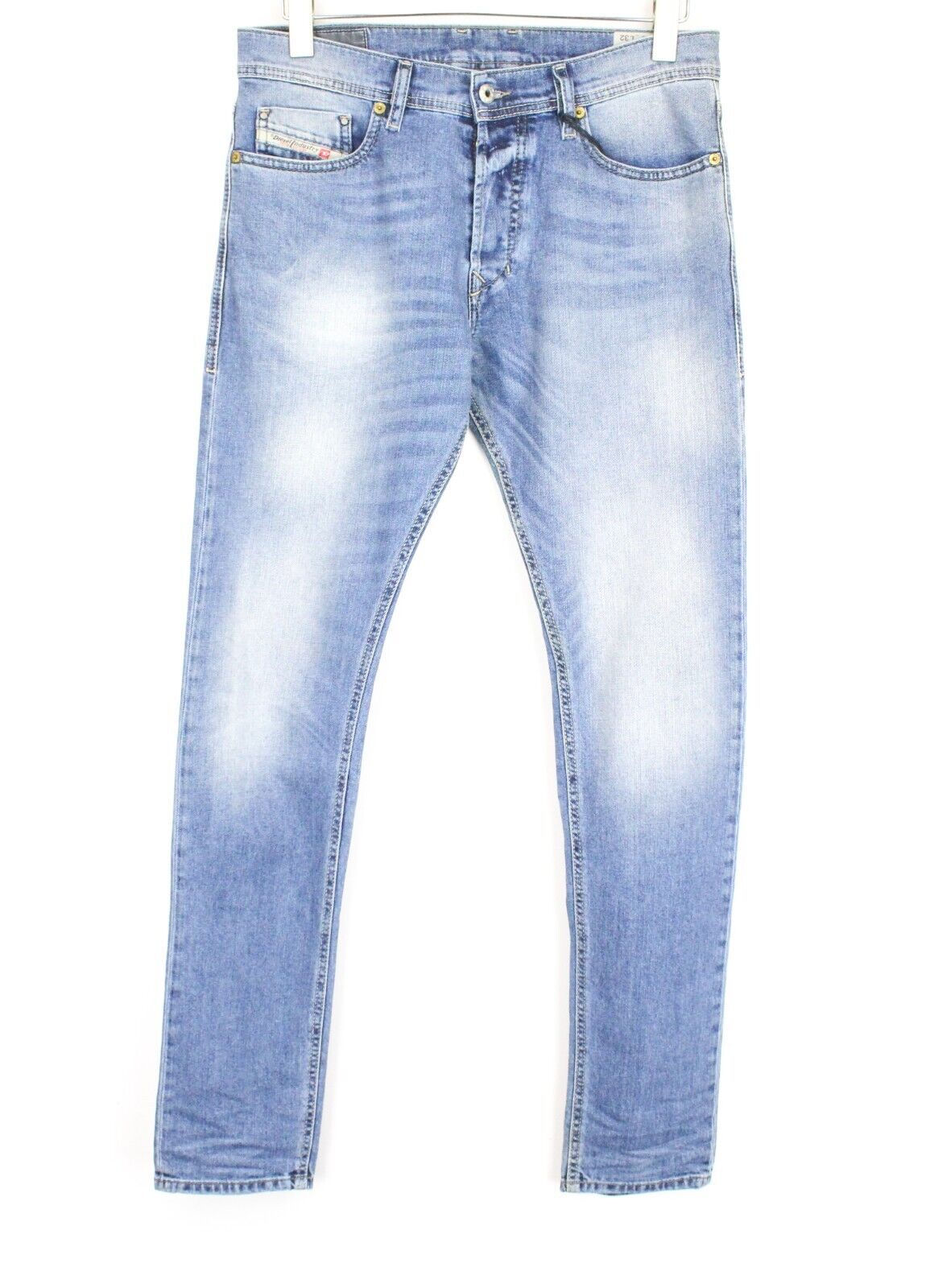 DIESEL Tepphar 0842H Men Jeans W29/L32 Slim Carrot Fit Light Wash Blue Stretch DIESEL Tepphar 0842H Men Jeans W29/L32 Slim Carrot Fit Light Wash Blue Stretch