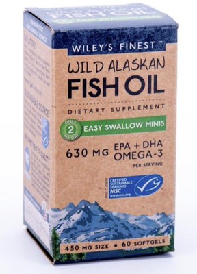 Wileys Finest Wild Alaskan Fish Oil Easy Swallow Minis 60 Softgel