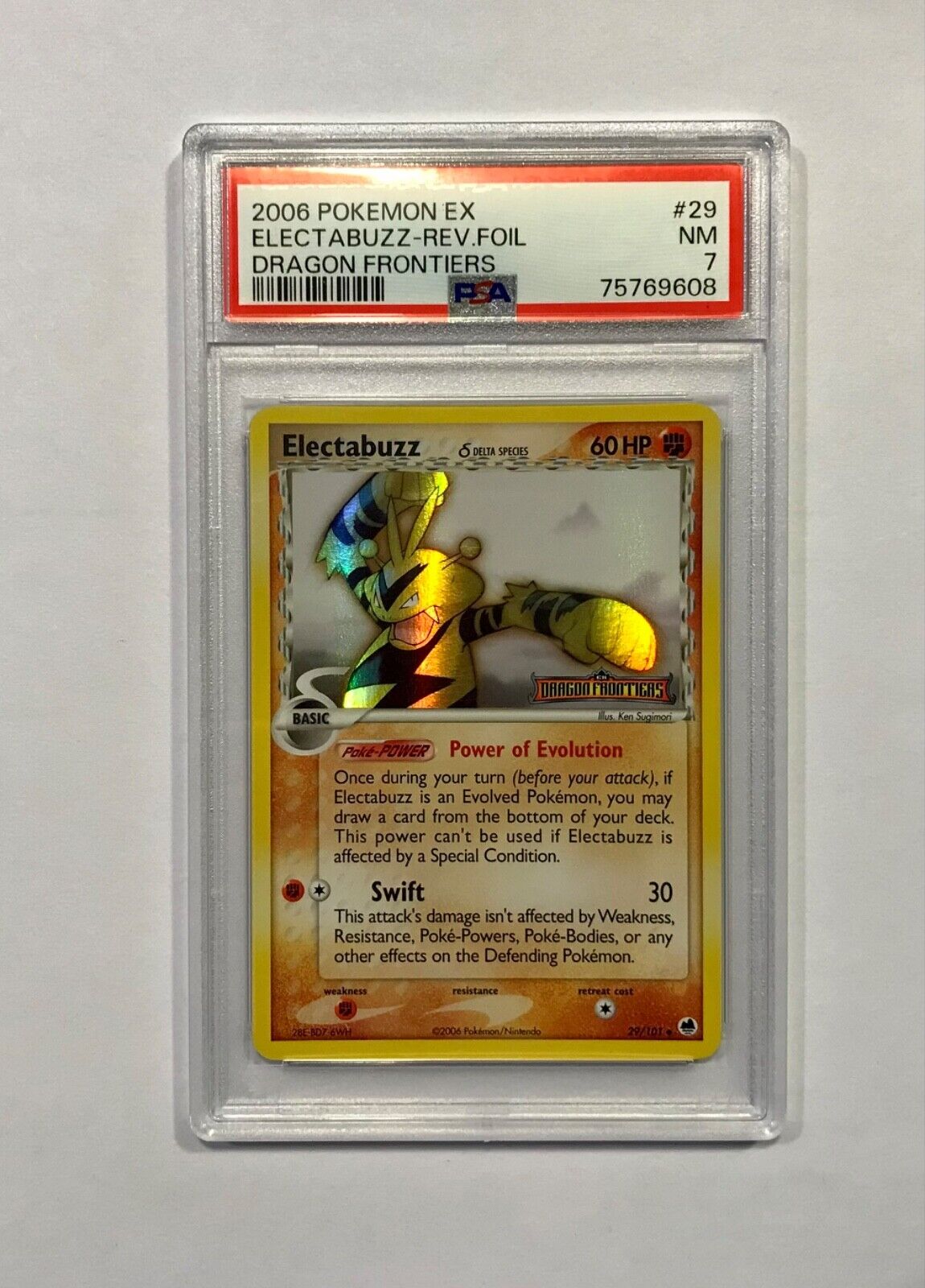 2006 Pokémon EX #29 Electabuzz (Rev. Foil Holo) PSA 7 2006 Pokémon EX #29 Electabuzz (Rev. Foil Holo) PSA 7
