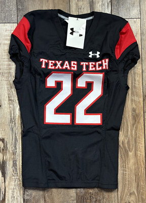 Texas Tech Red Raiders #22 Football Jersey Under Armour Black Game Sample Large