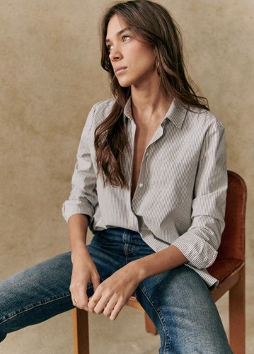 新品　Sézane セザンヌ　ブラウス　chemise matilda Mathilda Shirt - Dark Ochre - Organic Cotton - Sézane