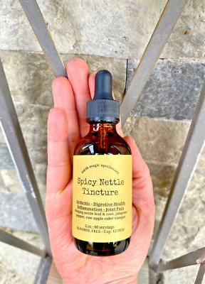 Stinging Nettle Root Tincture, Organic Nettle Liquid Extract, Alcohol Free, 2oz