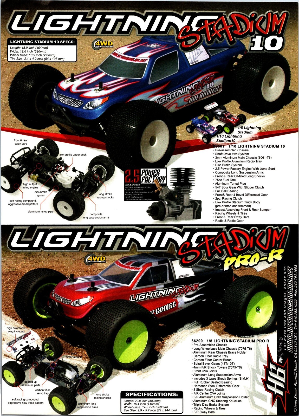 1/8 エンジンラジコン バギー HPI Lightning stadium