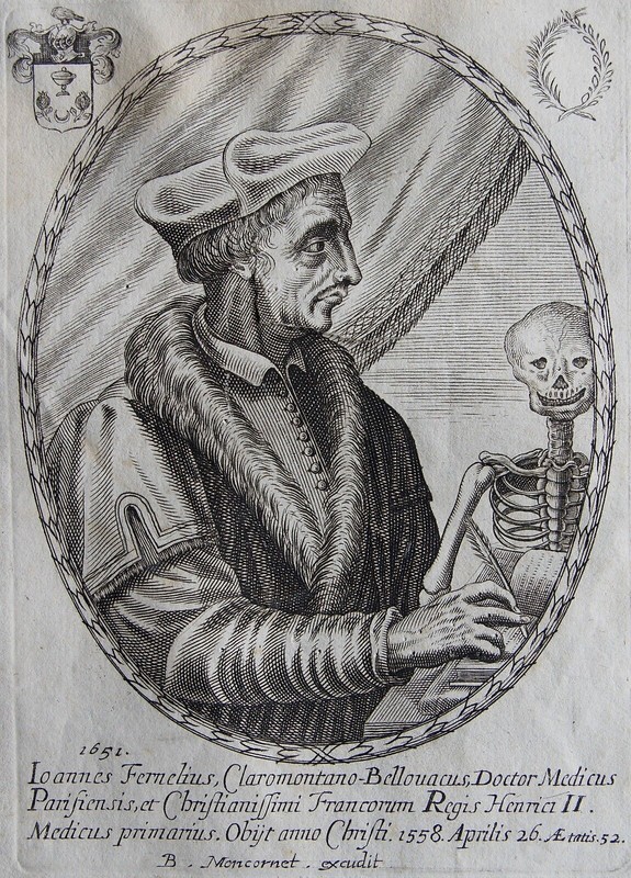 Moncornet Balthasar ( C 1600-1668 ): Portrait De J. Fernel, Fernelius, 17 Eme