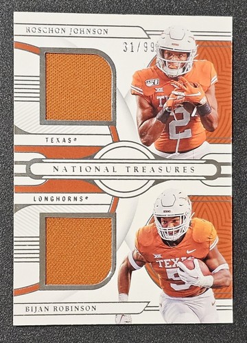 2023 Panini National Treasures Collegiate Bijan Robinson Roschon Johnson #TD8