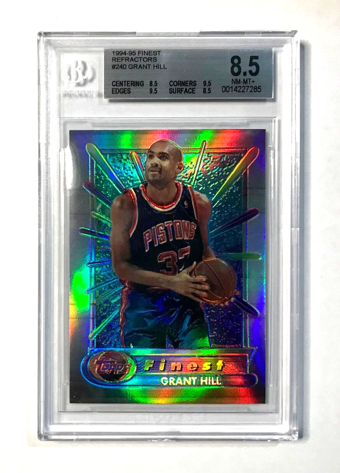 Grant Hill 1995-96 Topps Finest Gold Sterling Refractor Rare