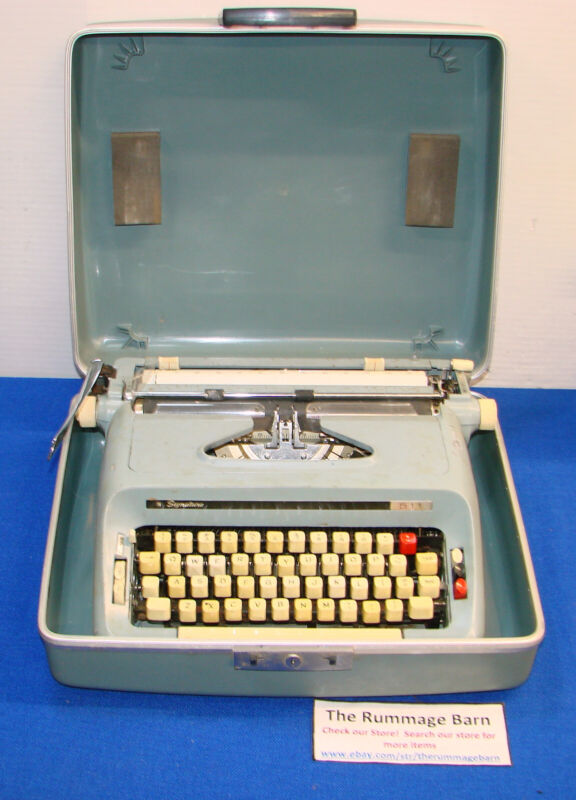 vintage WARDS SIGNATURE 511 portable Manual TYPEWRITER with CASE -- Parts/Repair