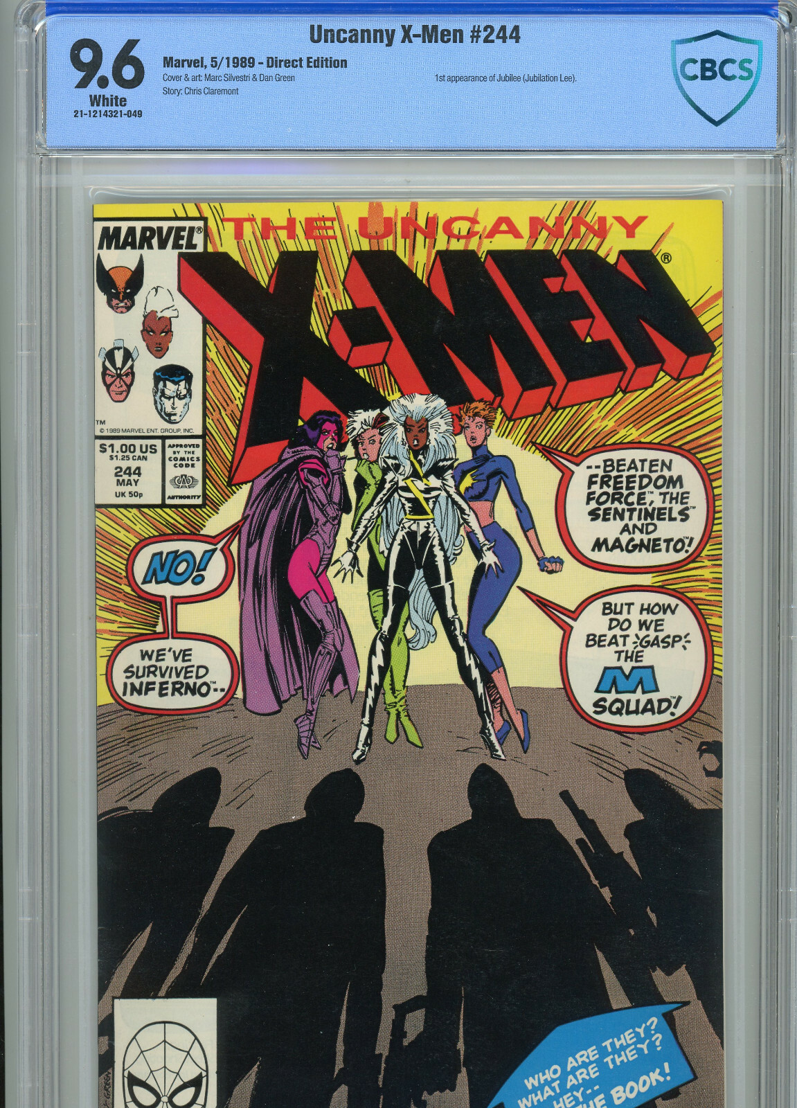 アメコミ Uncanny X-Men 244 1989 マーベル Jubilee The Uncanny X-Men #244 (Marvel 1989) | 9.6 NM+ | 1st