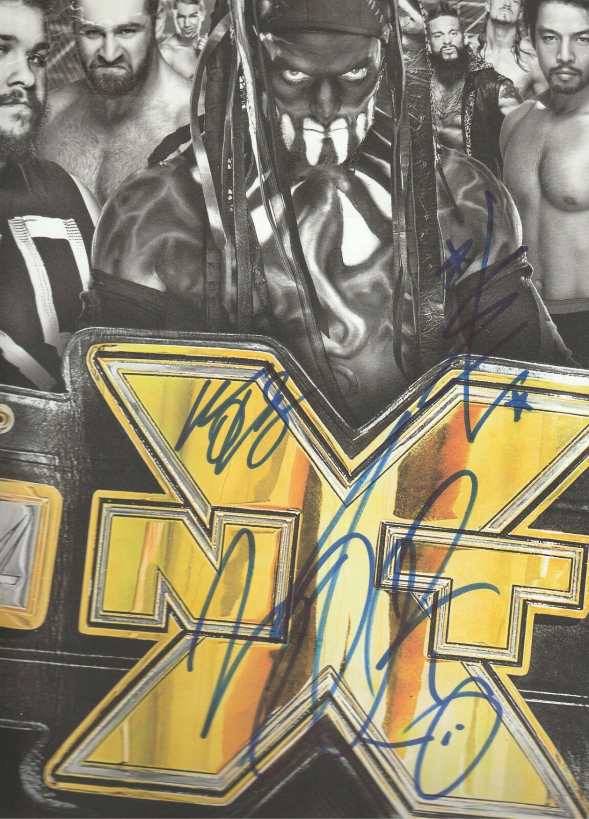 Becky Lynch, Finn Balor, Kevin Owens and Bayley Autographed NXT Program WWE