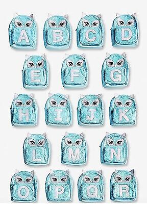 Justice Initial Owl Flip Sequin Mini Backpack K