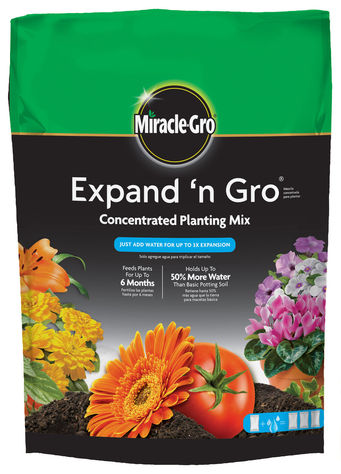 Miracle-Gro Expand 'n Gro Concentrated Planting Mix 0.33 CF | eBay