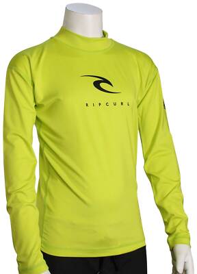 Rip Curl Boys Corpo LS Surf Shirt - Lime - New