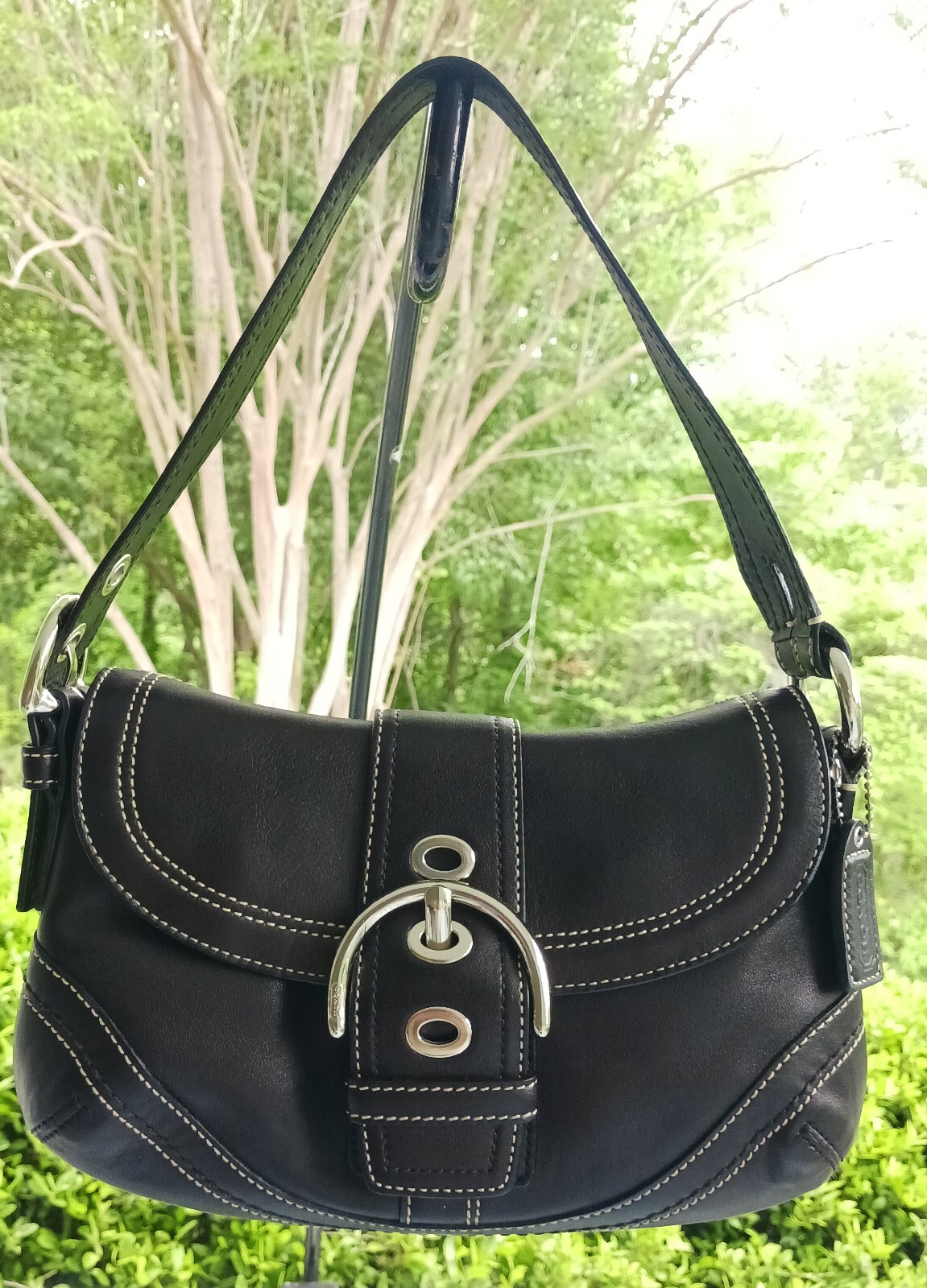バッグ Coach Shoulder Bag Leather Soho Belt COACH Soho 25 Crinkle Leather Belt Buckle Shoulder Bag