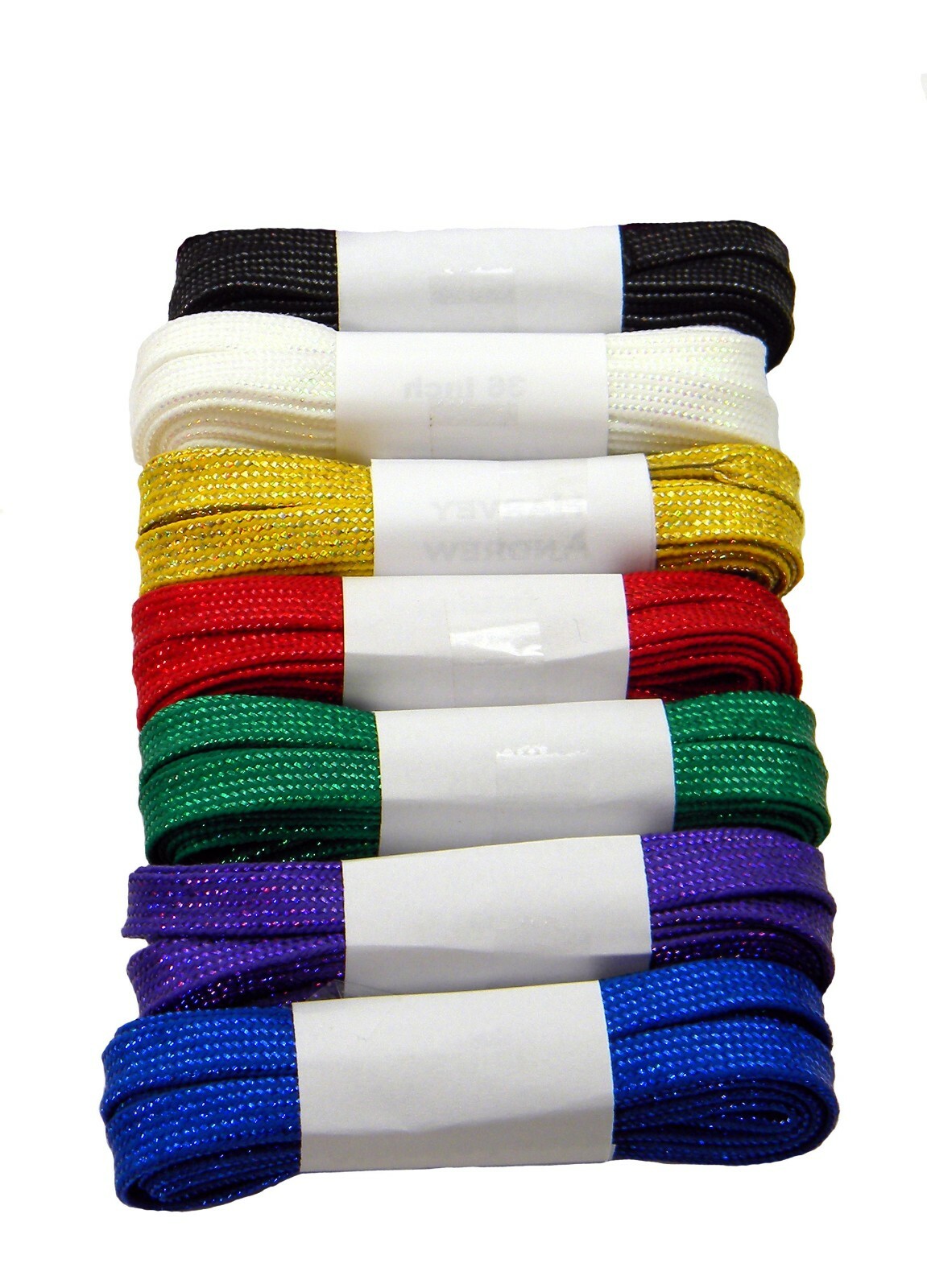 (2 pair Pack) 8 mm Flat Sparkle Glitter style shoelaces shoestrings *NEW*