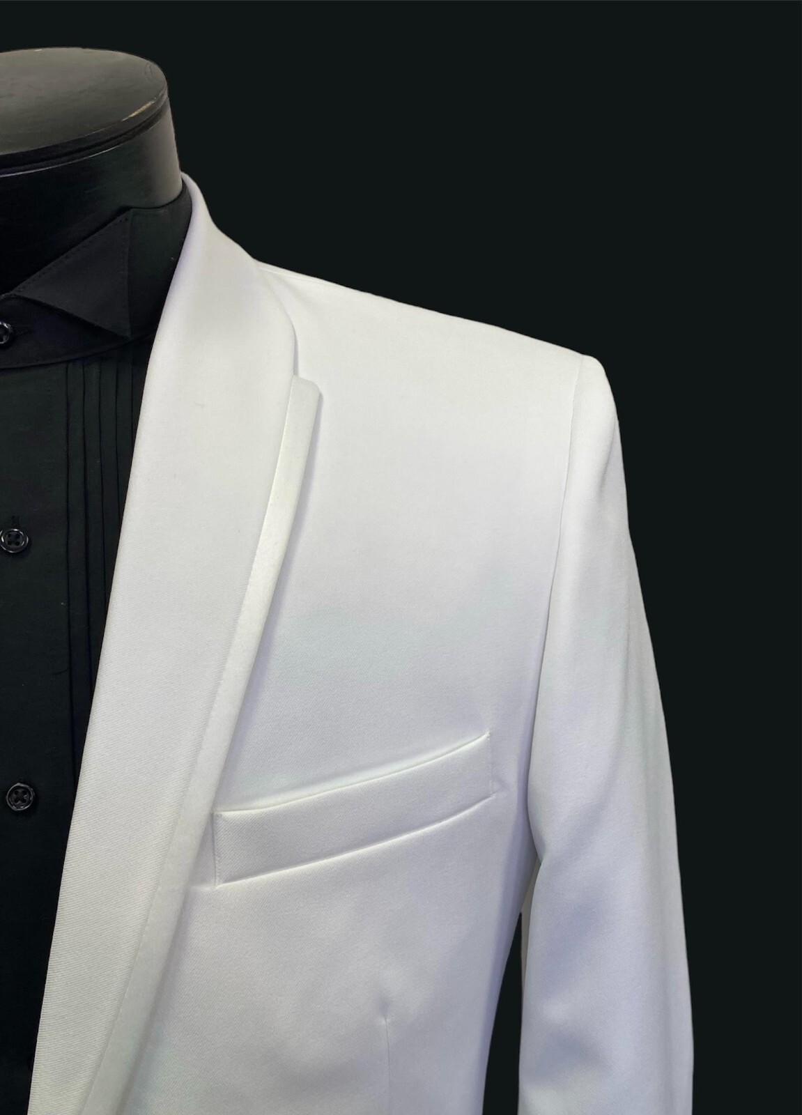 Men's White After Six LaStrada Tuxedo Jacket- Easy Care Black Tie Gala Prom
