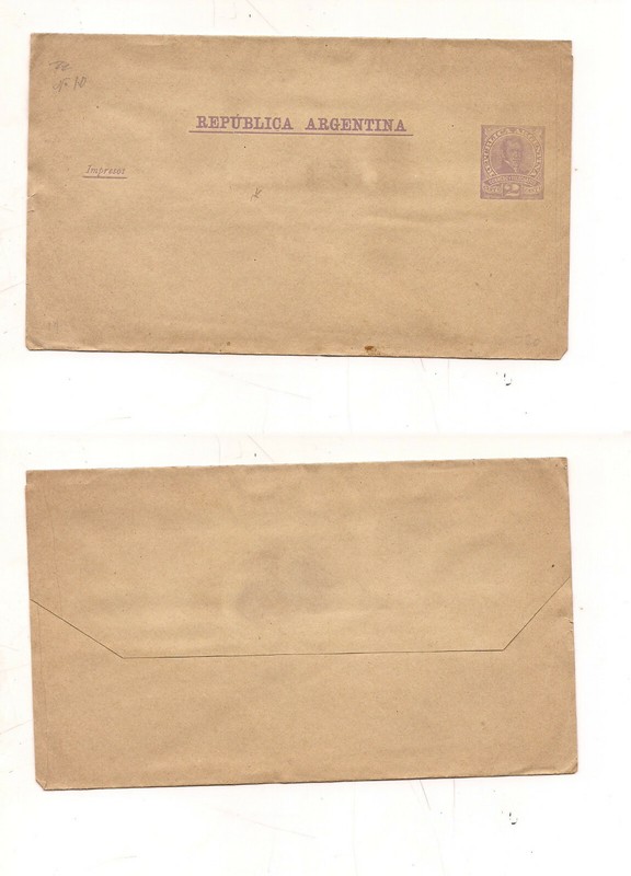 G318 Argentina Intero Postale 2 Cents Fine '800 Nuovo 