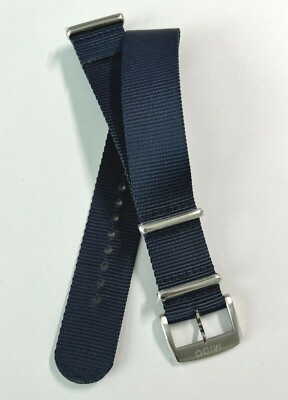 Original MIDO Ocean Star 22mm M026417A Blue Nylon Fabric Watch Band Strap 