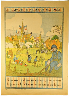 Waltz Jean Jacques dit HANSI AFFICHE EMPRUNT de la DEFENSE NATIONALE ALSACE 1916