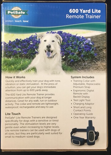 New Petsafe 600 Yard Lite Remote Trainer Small-Large Size Dogs FACTORY SEALED