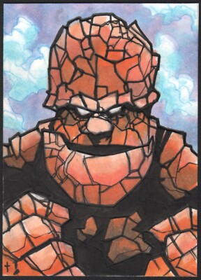 the THING Sketch card by Artist Turtle Original Art