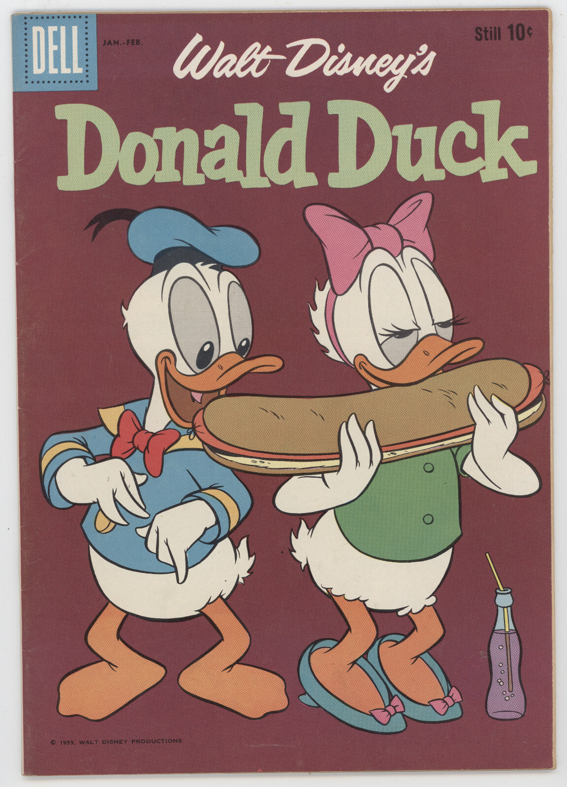 Donald Duck 69 Dell 1960 FN VF Daisy Big Sausage Sandwich