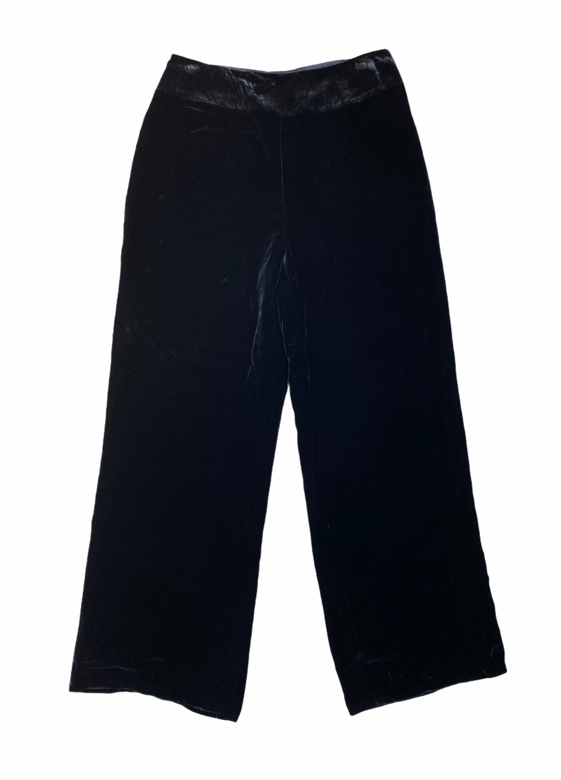 EPISODE Women's Vintage Designer Black Velvet Silk Blend