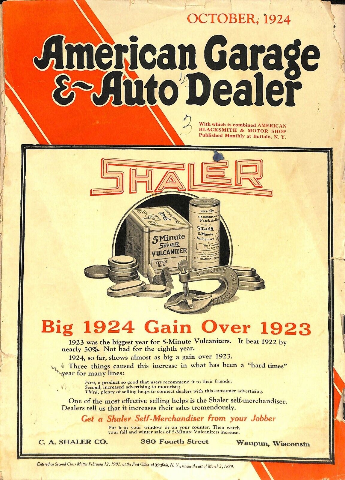 American Garage Auto Dealer Advertising Magazine October 1924 C10