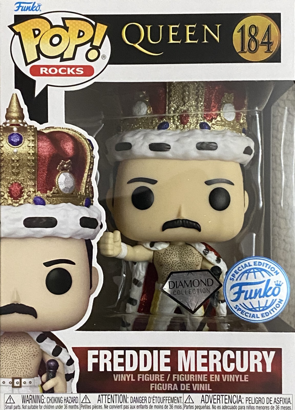 Funko Pop! Rocks Queen: #184 Freddie Mercury (Diamond) Funko