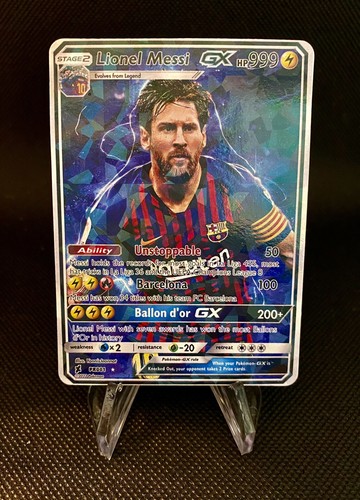 Lionel Messi GX Pokemon Sapphire Custom Art Card. Ballon D