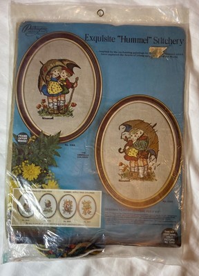 Vintage New Paragon Exquiste Hummel Stitchery Kit Umbrella Children 9 x 12