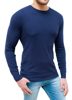 Maglione pullover uomo Diamond Class invernale blu scuro girocollo da S a XXXL