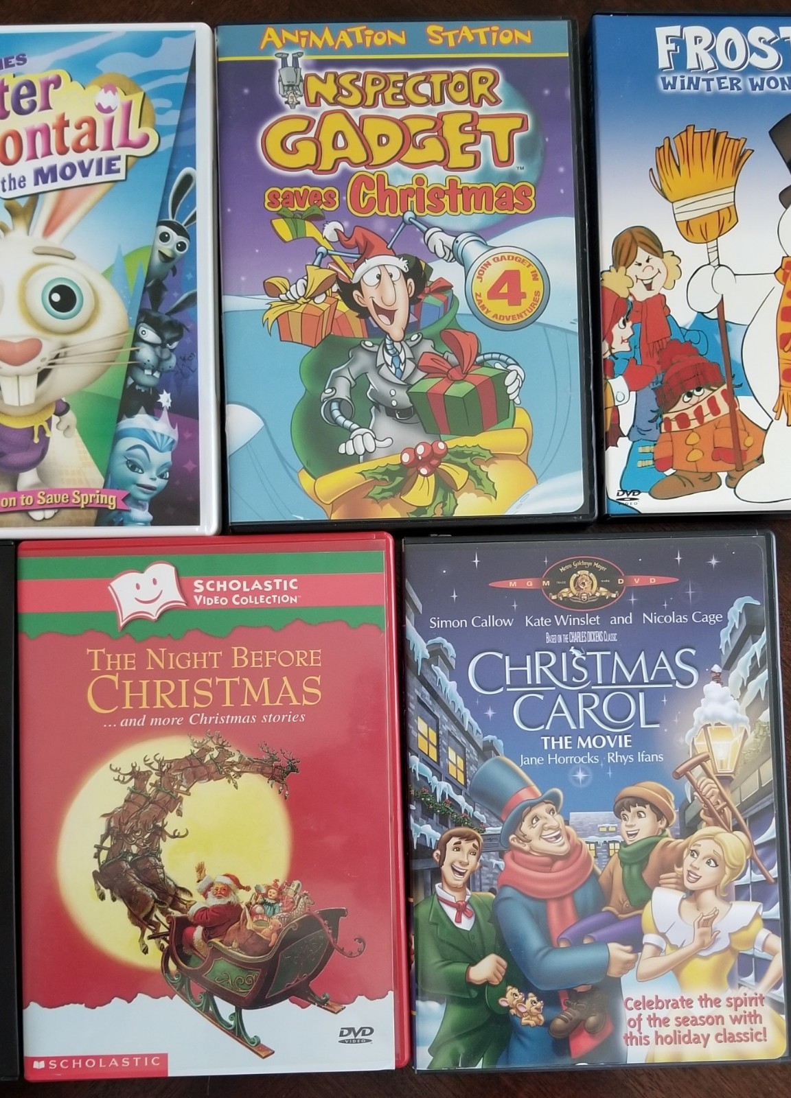 Lot of 7 Children's DVDs My Little Pony, Frosty, Inspector Gadget, The Grinch