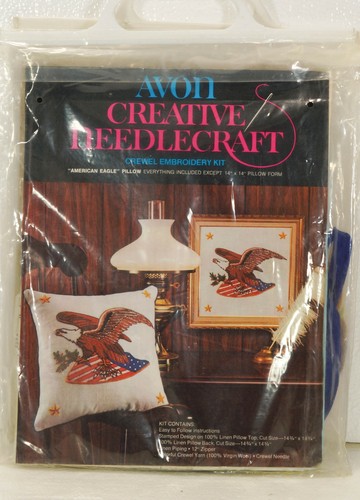 AMERICAN EAGLE Avon needlecraft crewel embroidery kit patriotic americana