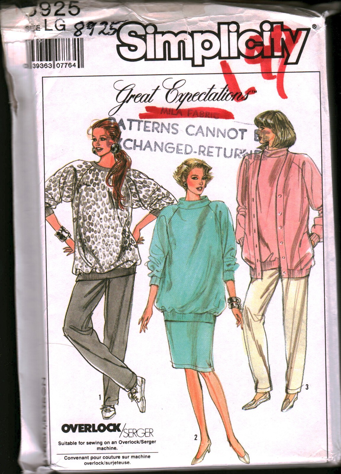 Simplicity 8925 Misses' Knit Pants, Skirt, Wrap Dress and