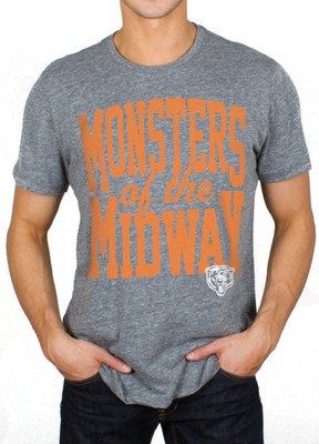 Мужская серая рубашка Chicago Bears Monsters of the Midway, средний размер