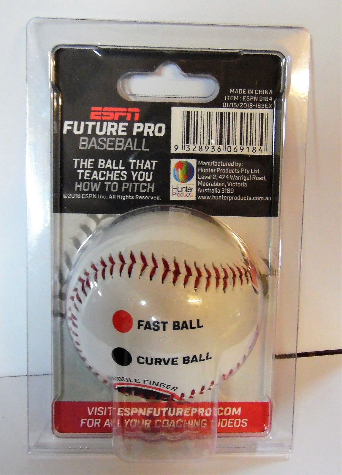 ESPN LEARN TO PITCH LIKE A PRO BASEBALL Fast/curve Ball Finger Placement Guide