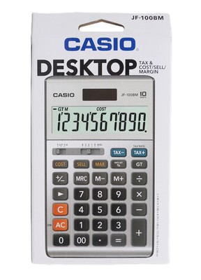Casio Desktop Electronic Calculator Tax & Cost/Sell/Margin 10 Digits JF-100BM